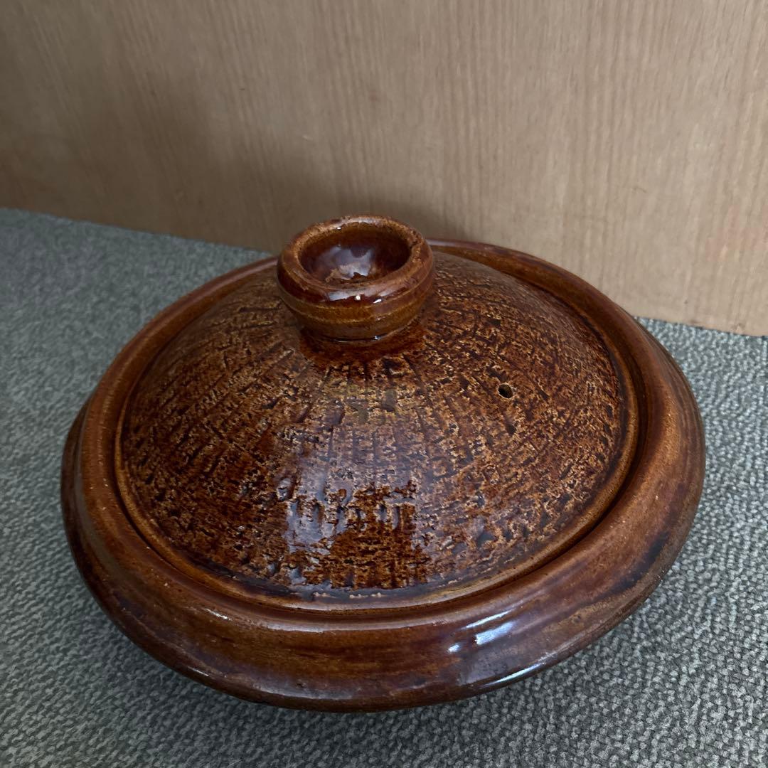 中川一辺陶 土鍋 雲井窯 飴釉32cm