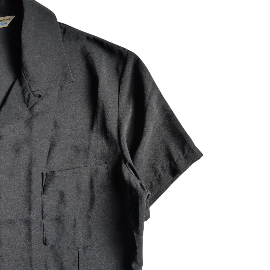 asdkcmコムデギャルソン 半袖シャツ ブラウス ブラック レース 刺繍