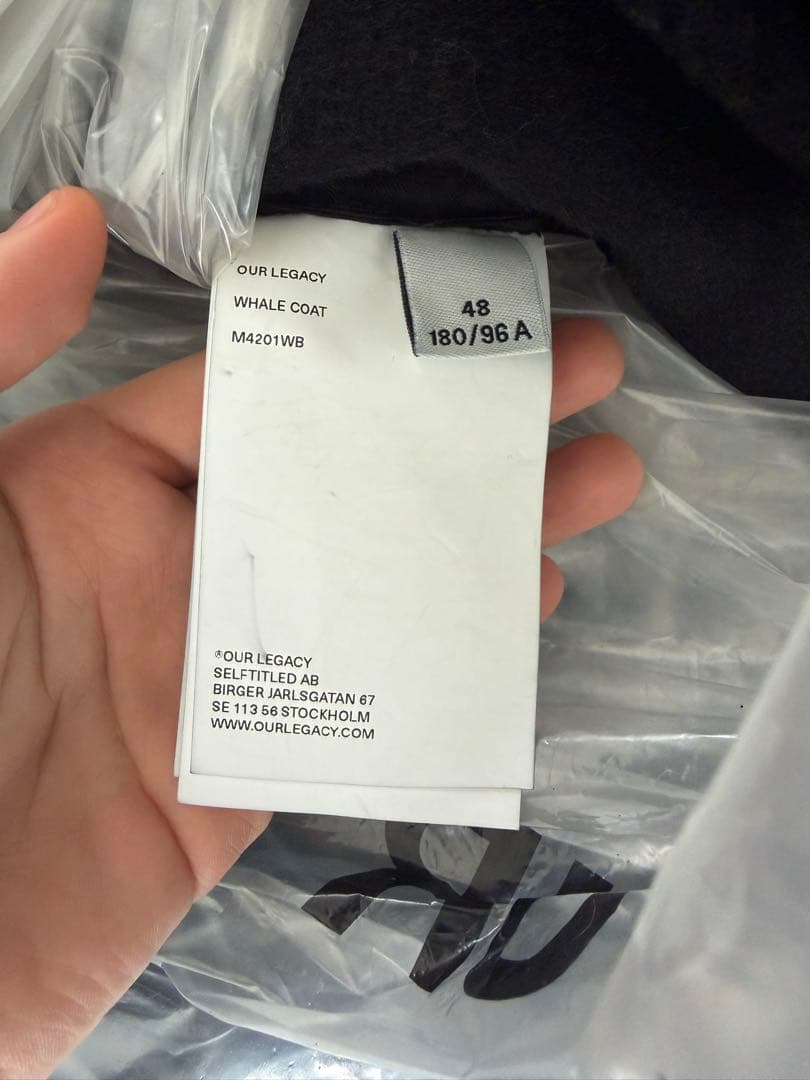 OUR LEGACY ブラック Whale コート