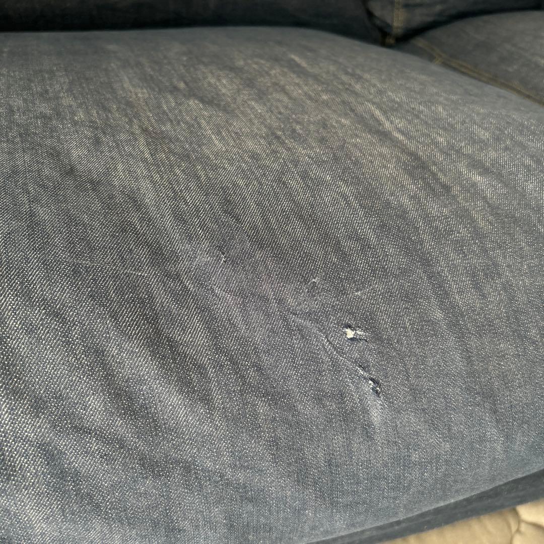 無印良品　ソファ　2.5シーター　デニム　ヘッドレストあり