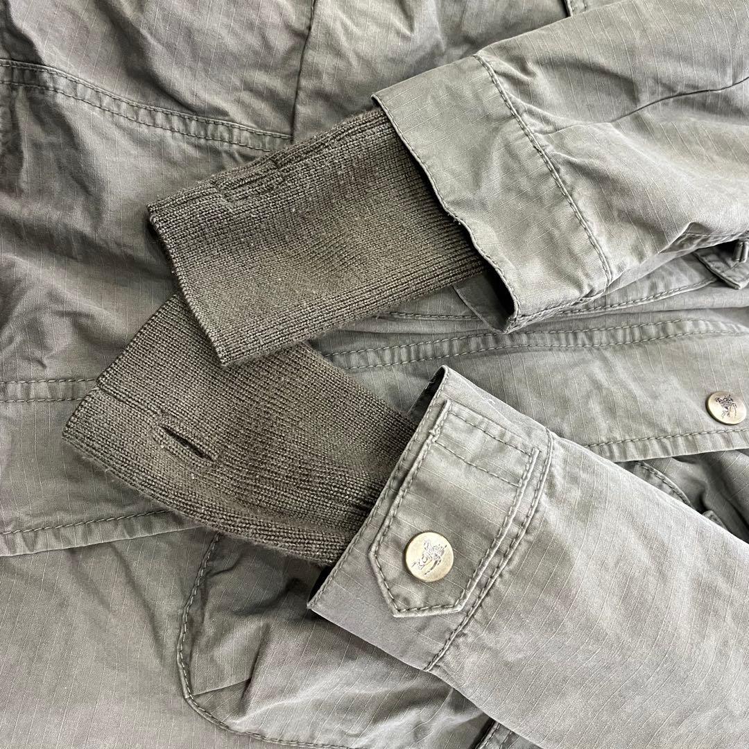 バーバリーブルーレーベル　ミリタリーコート　サイズ38 カーキ