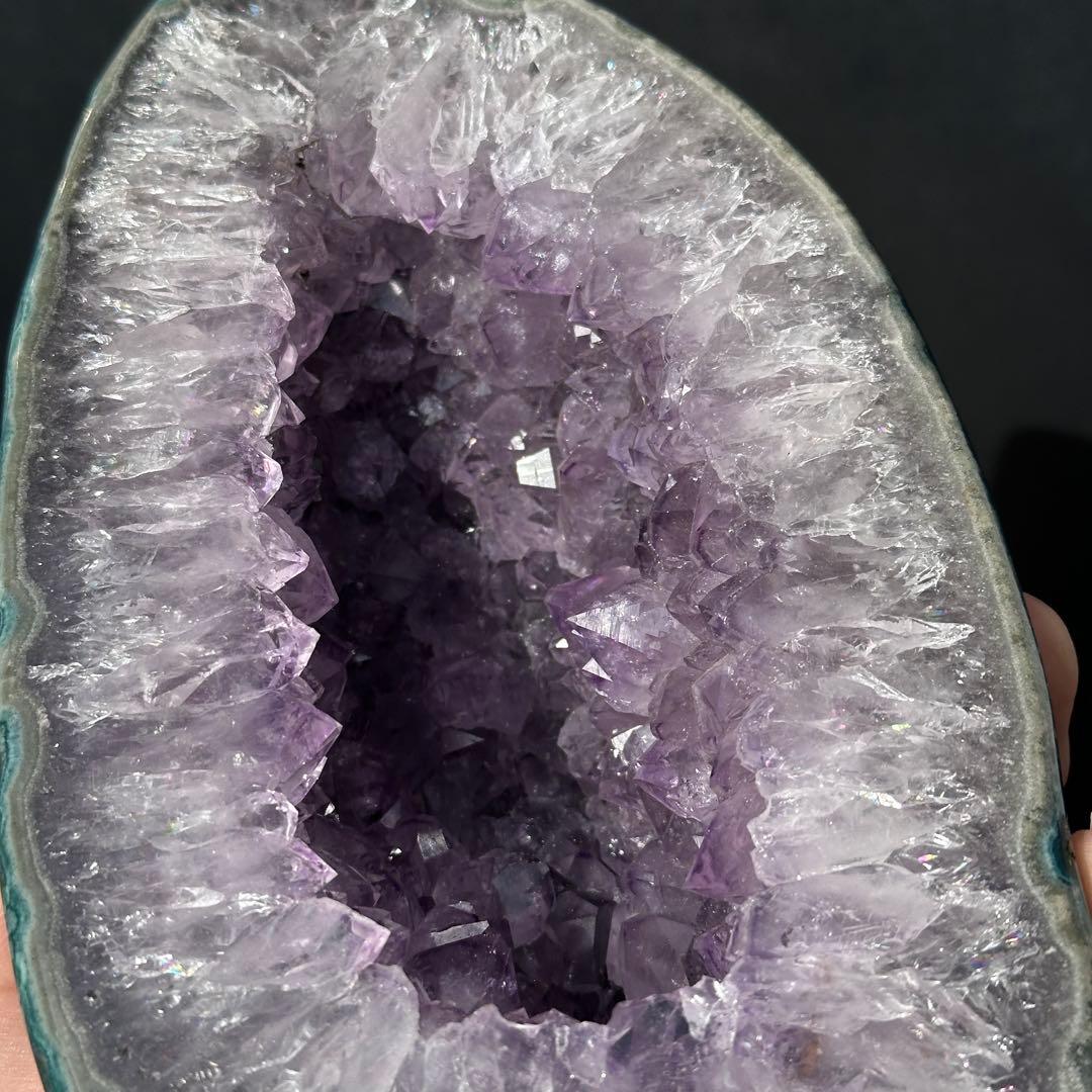 天然石 アメジストのドーム　置物G.114