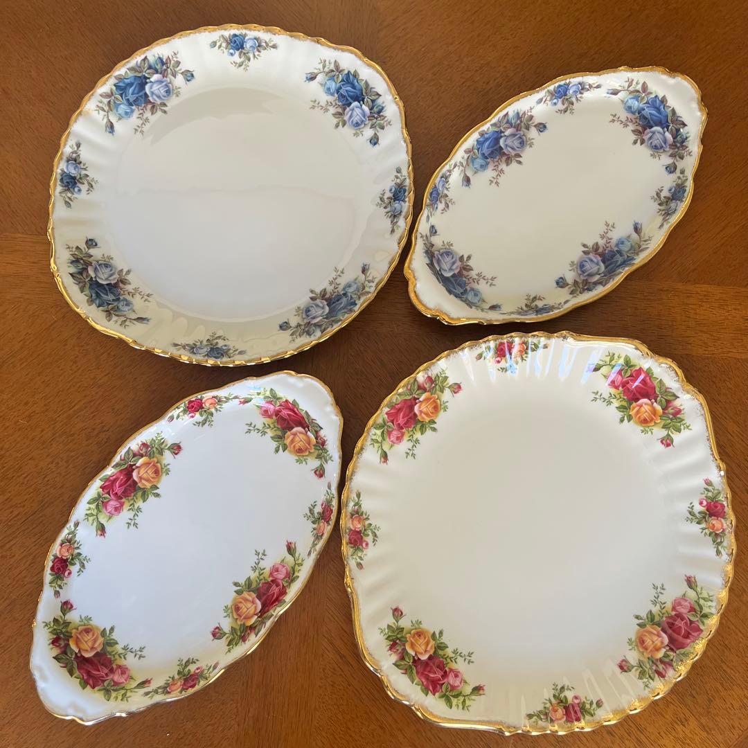 【美品】ロイヤルアルバート★ムーンライト＆オールドカントリーローズ★4枚セット