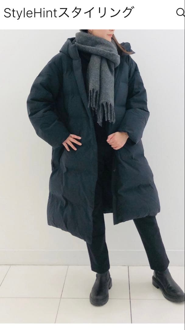 UNIQLO♪シームレスダウンロングコート♪ブラック♪美品