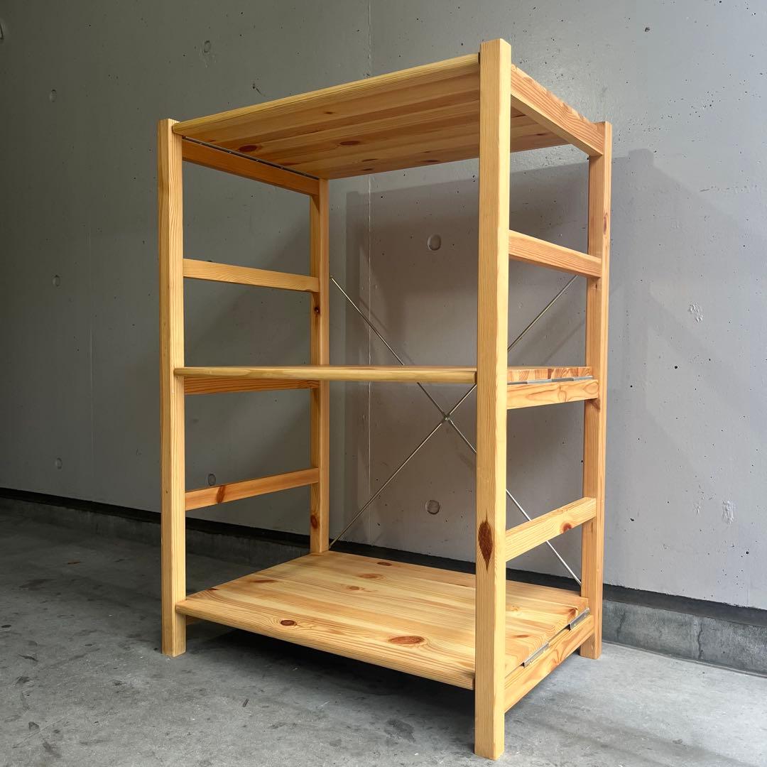 美品★無印 パイン材ユニットシェルフ・５８ｃｍ幅・小