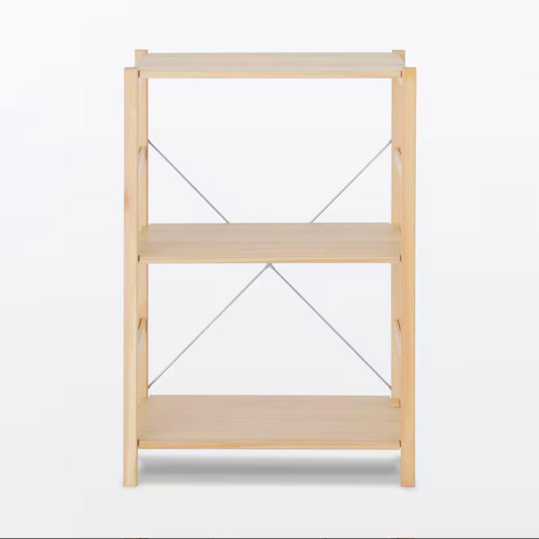 美品★無印 パイン材ユニットシェルフ・５８ｃｍ幅・小