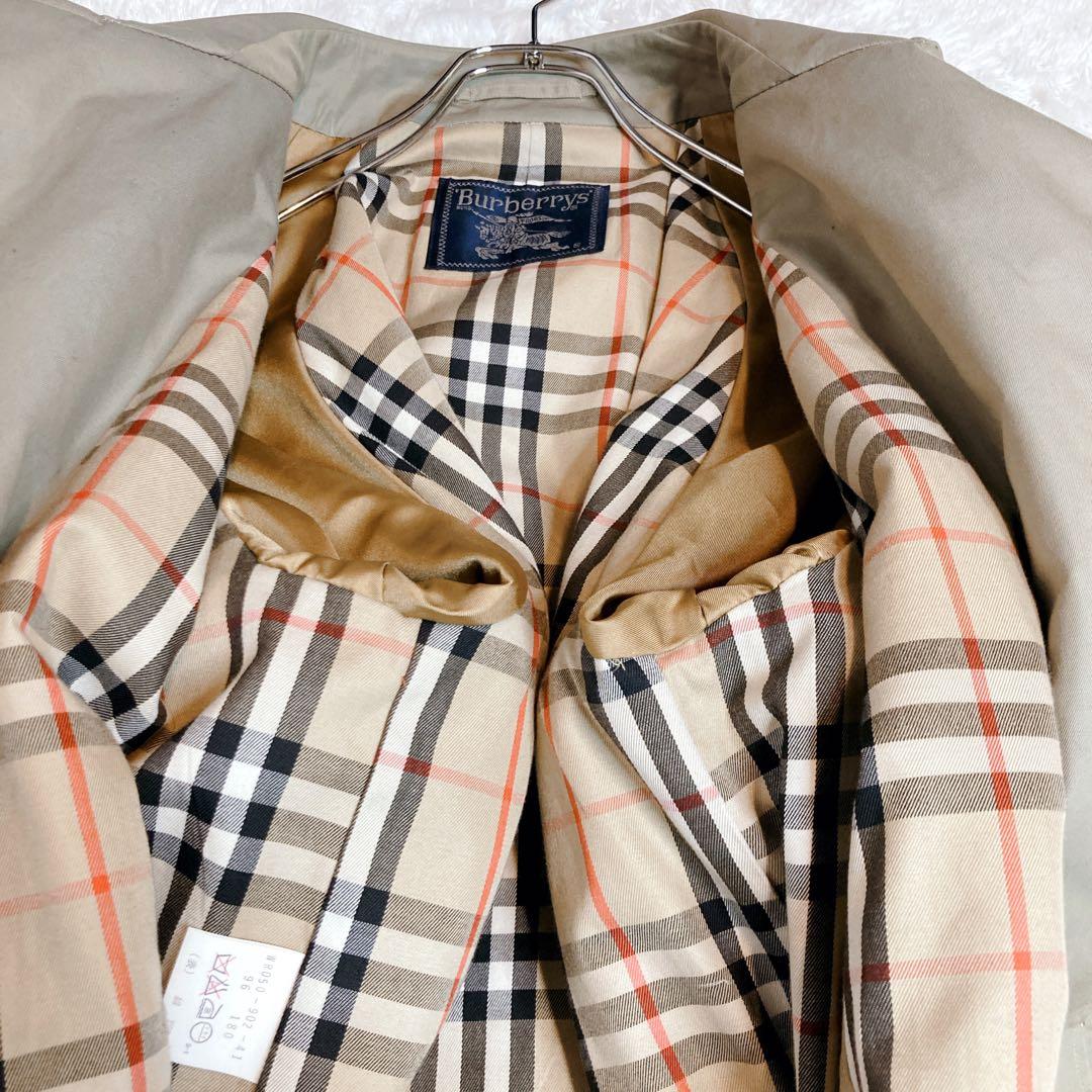 バーバリー コート トレンチ ステンカラー ロング ベージュ ノバチェック