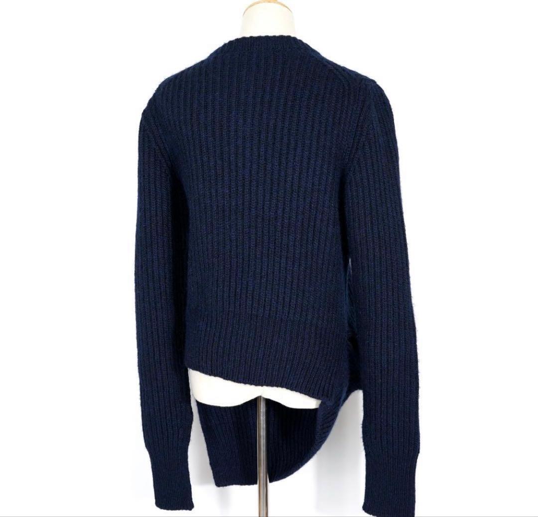 セリーヌ フィービー期 ネイビー カシミヤ ニット アシンメトリー 変形　希少
