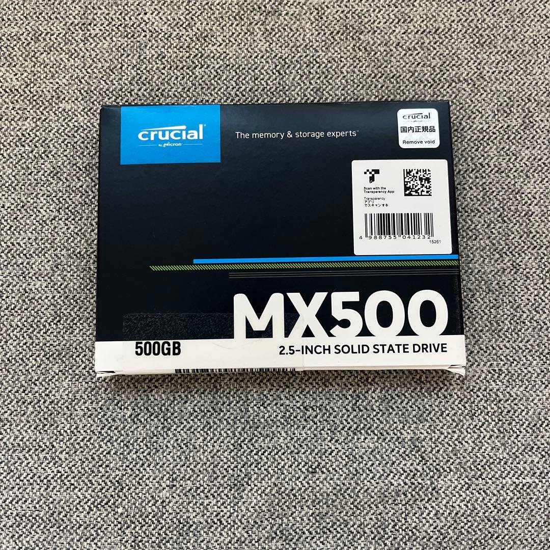 【未使用】Crucial MX500 500GB 2.5インチSSD