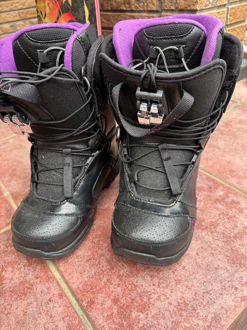 ボード・ビンディング・ブーツ・カバー4点セット　ピンク紫黒
