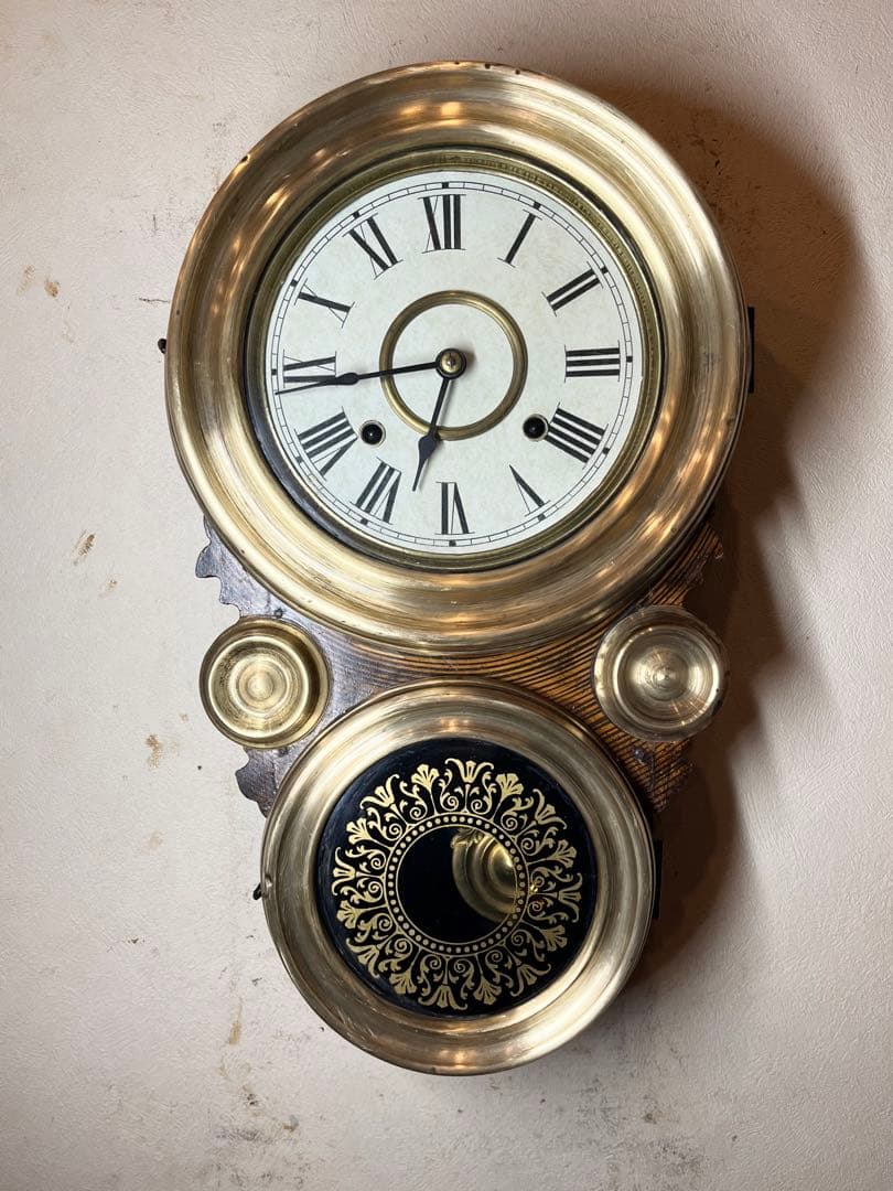 精工舎　だるま　柱時計　古時計　振り子　レトロ　ゼンマイ　ボンボン　アンティーク