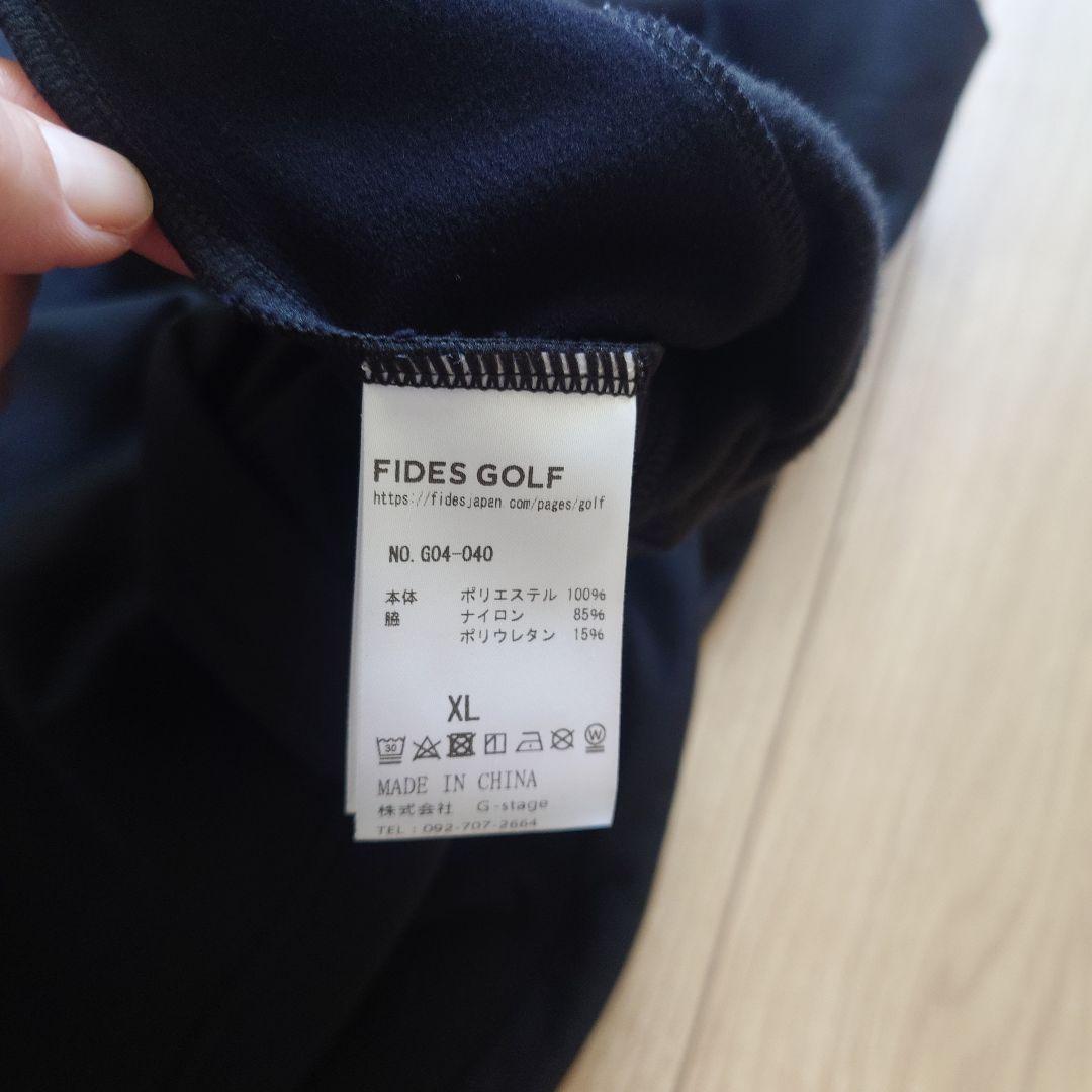 FIDES GOLF ブラック ハーフジップ セーター