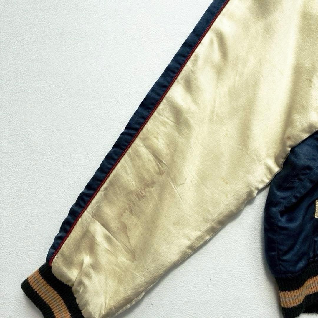 【Yasu】クロップドヘッズ 龍虎 富士山 刺繍 リバーシブル スカジャン