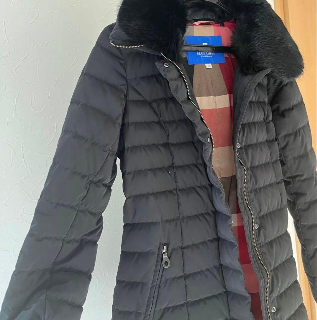 BLUE LABEL ダウンコート　ファー　ベルト付き