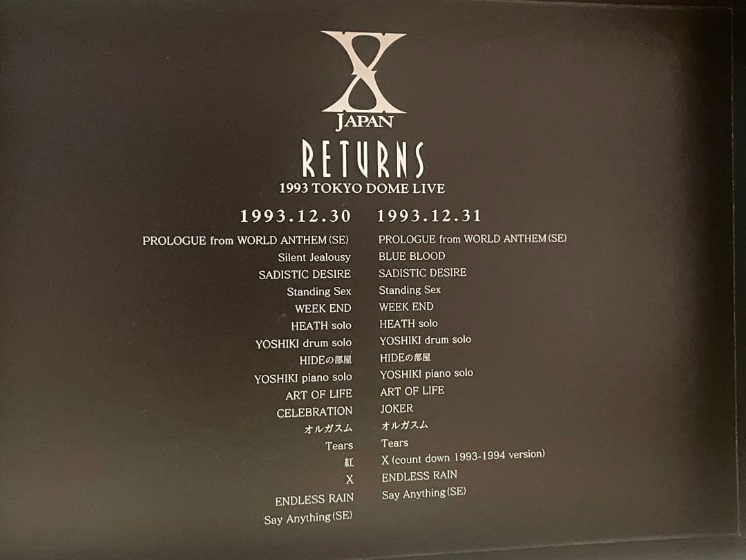 X JAPAN/X JAPAN RETURNS、HIDEとHEATHのピック付き