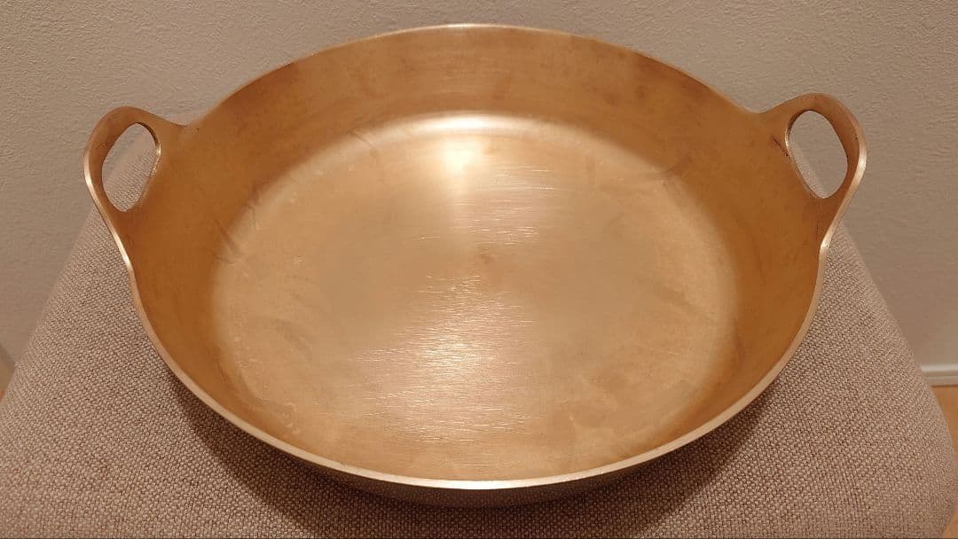 希少 有次 平井鋳造所 32cm 砲金 極厚 天ぷら鍋 ②