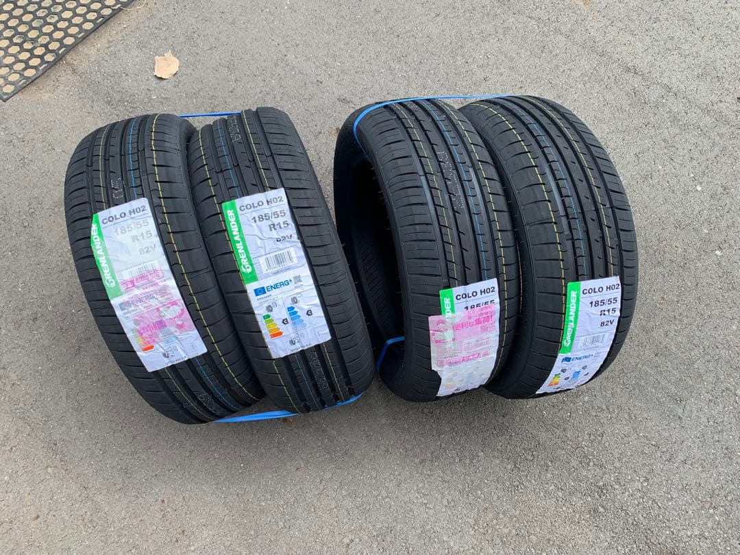 送料込！新品未使用！185/55r15 4本　フィアット500 等に　2025製