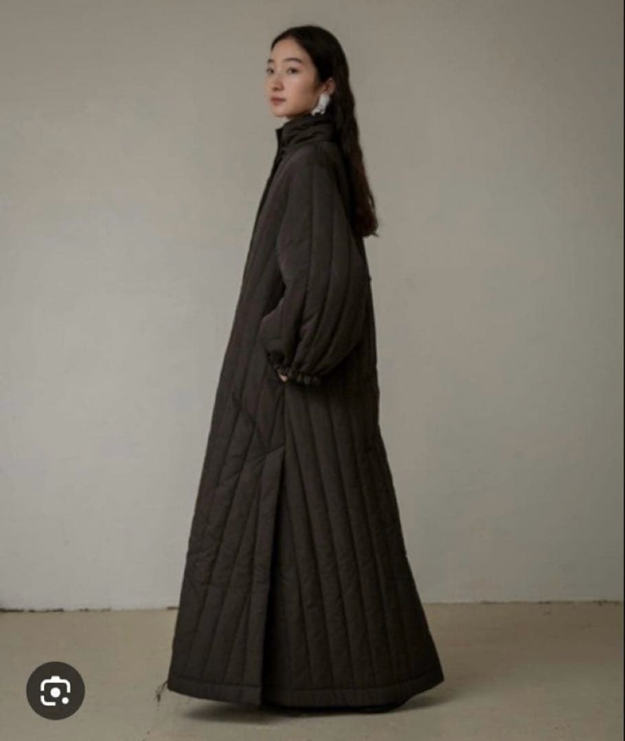 perna キルティング ロングコート
