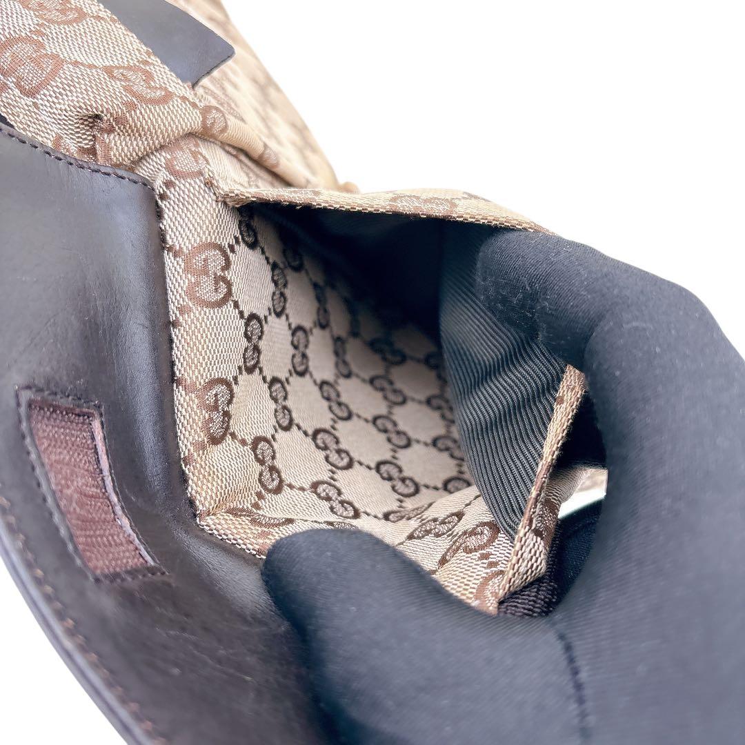 【美品】GUCCI/ボディバッグ/ウエストポーチ/GG キャンバス/ブラウン