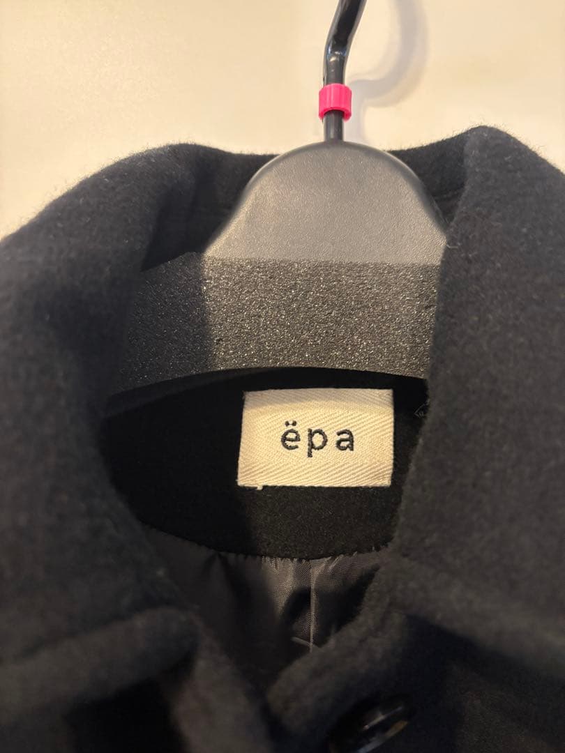 epa エパ dramatic coat 黒 ロングコート