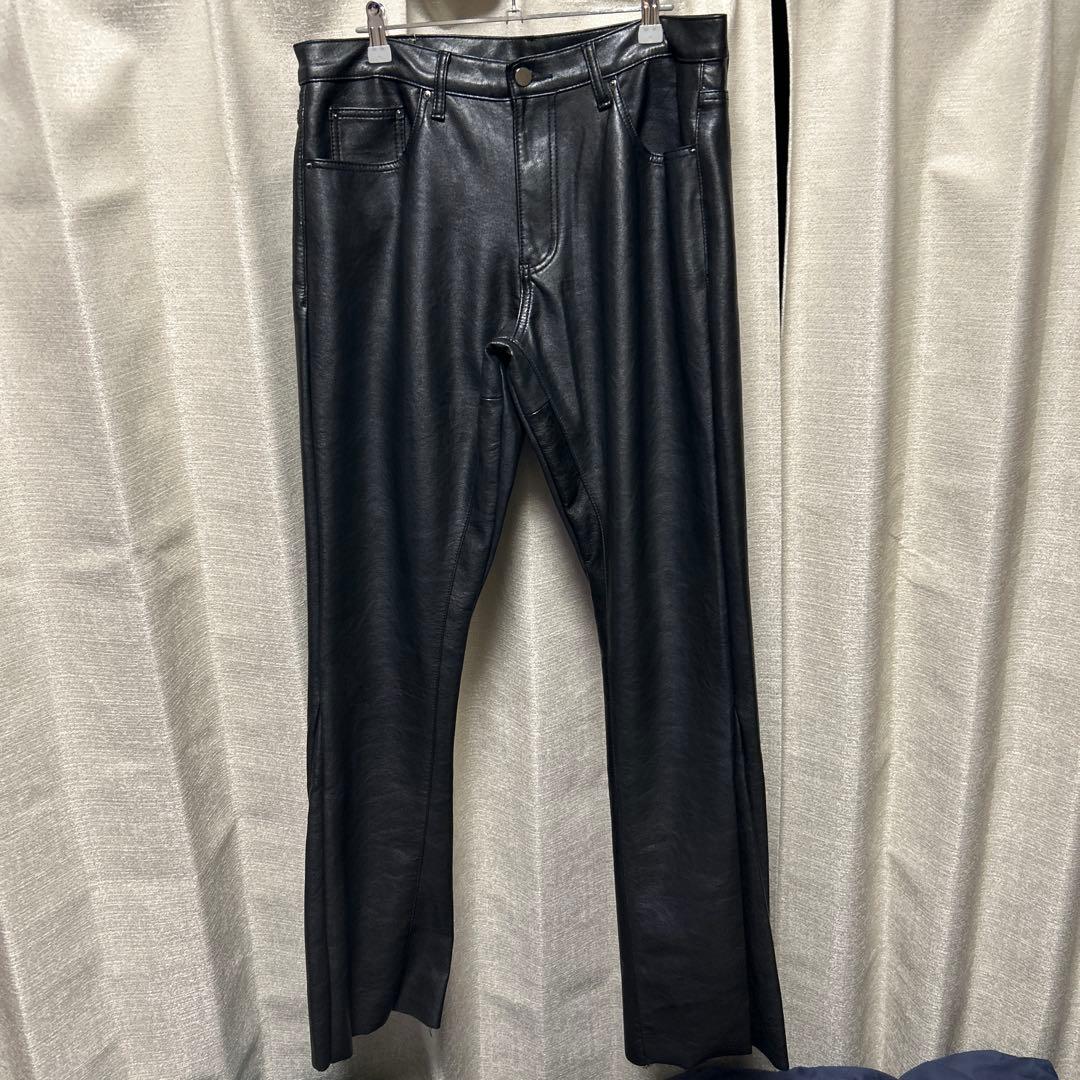 mnml ミニマル フレアパンツ レザー us drip 定価17000