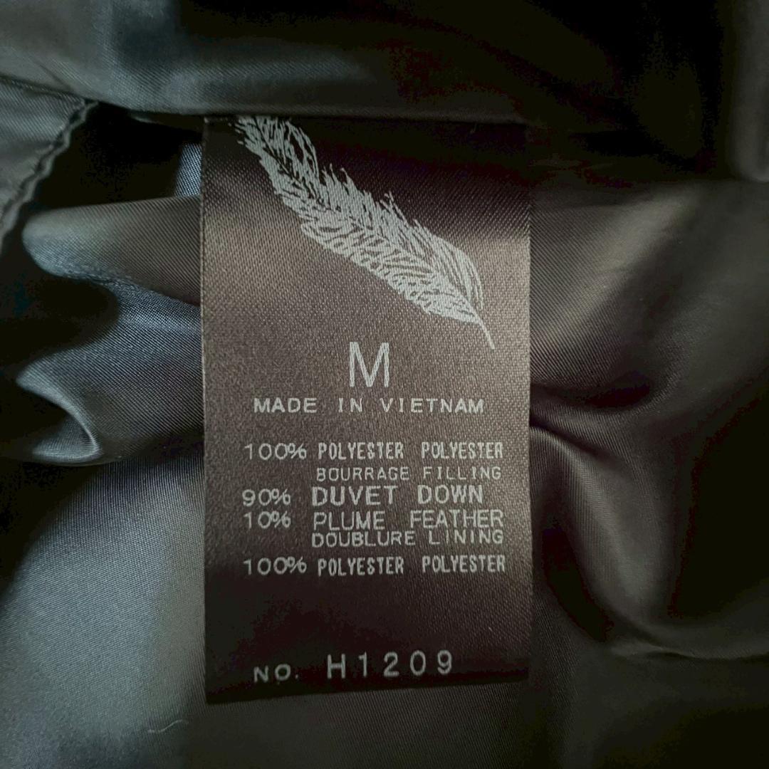 Audrey and John Wad ダウンコート M 黒 ノーカラー ロング