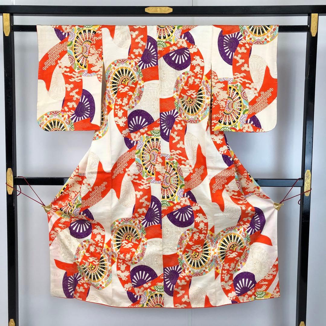 子供着物 十三詣り 13歳 花車 松 金彩 CK-7376