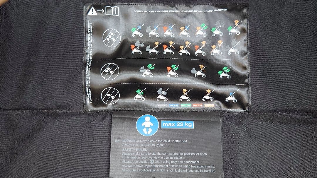 サイベックスガゼルS+シート+新生児用インレイ（双子用）