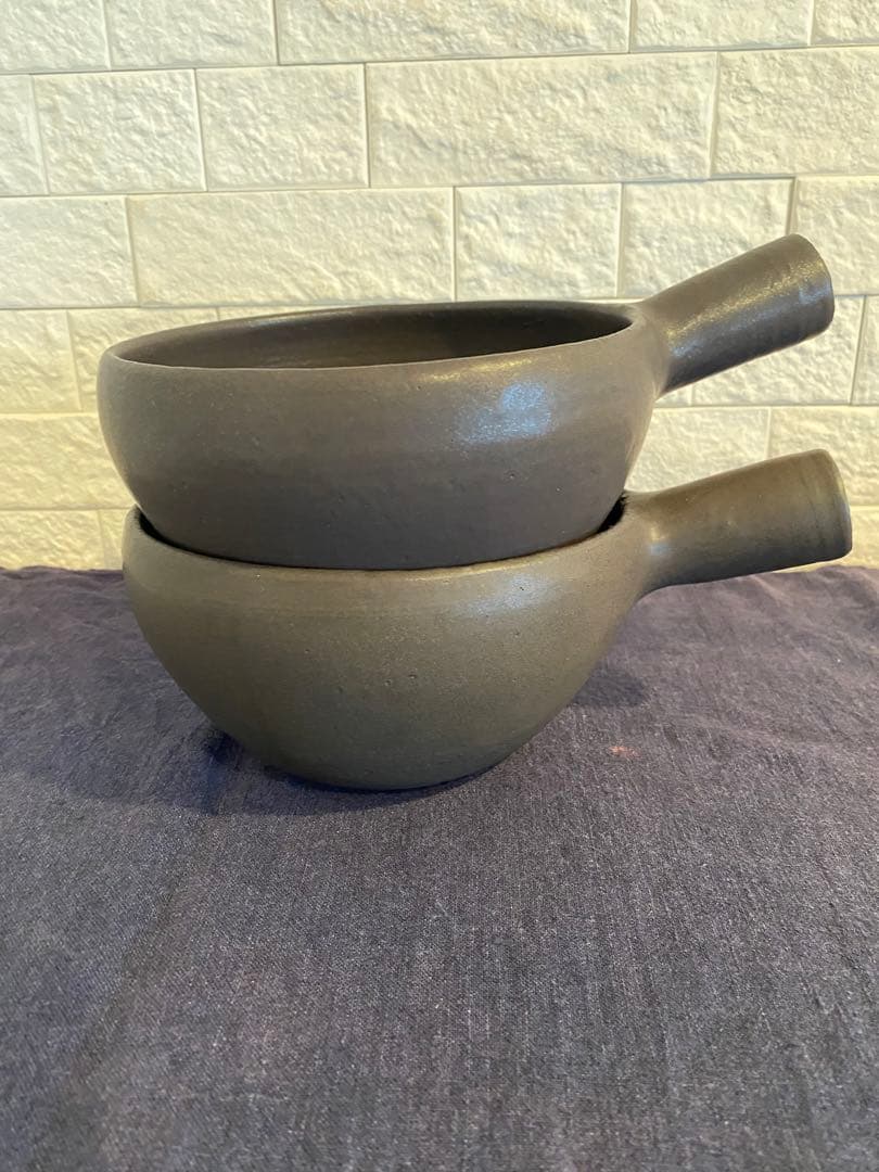 工房正島　正島克哉　片手土鍋黒16センチ