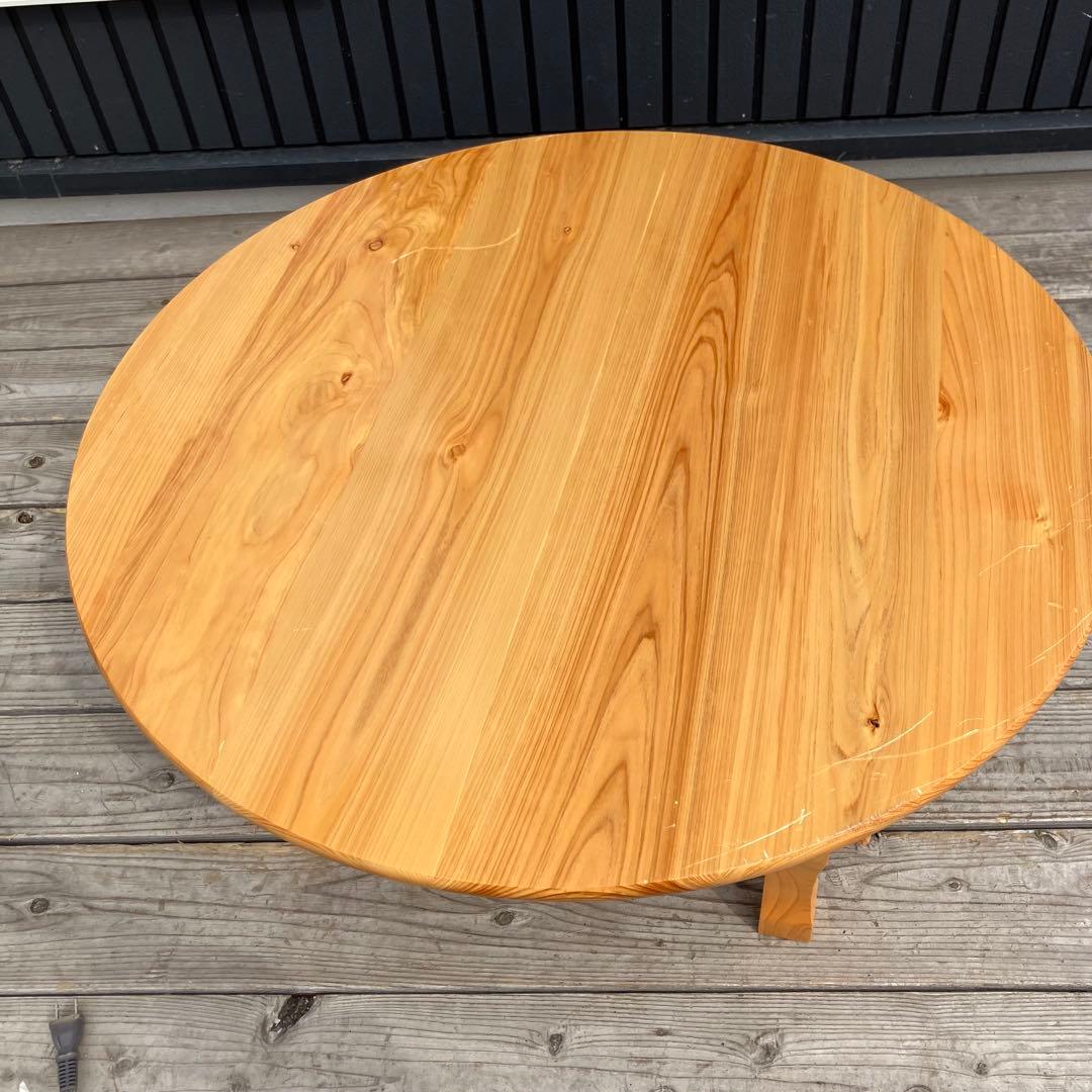 昭和レトロ らくだ屋 円形 円型 木製ちゃぶ台 折り畳みテーブル 円卓 座卓