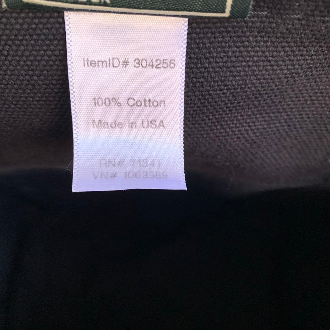 90s エルエルビーン　ボートアンドトート　オールブラック　レザーハンドル