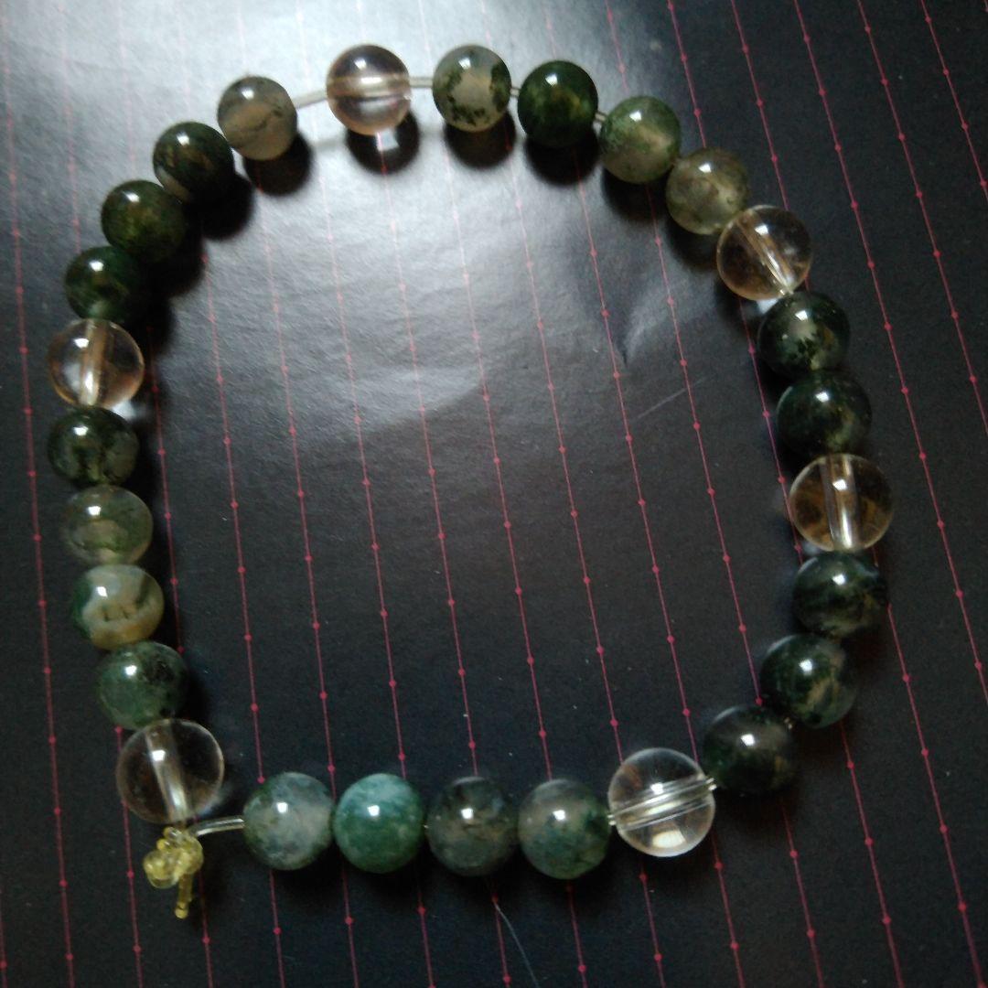 限定宝石グリーンと宝石クリスタルの宝石ブレスレット