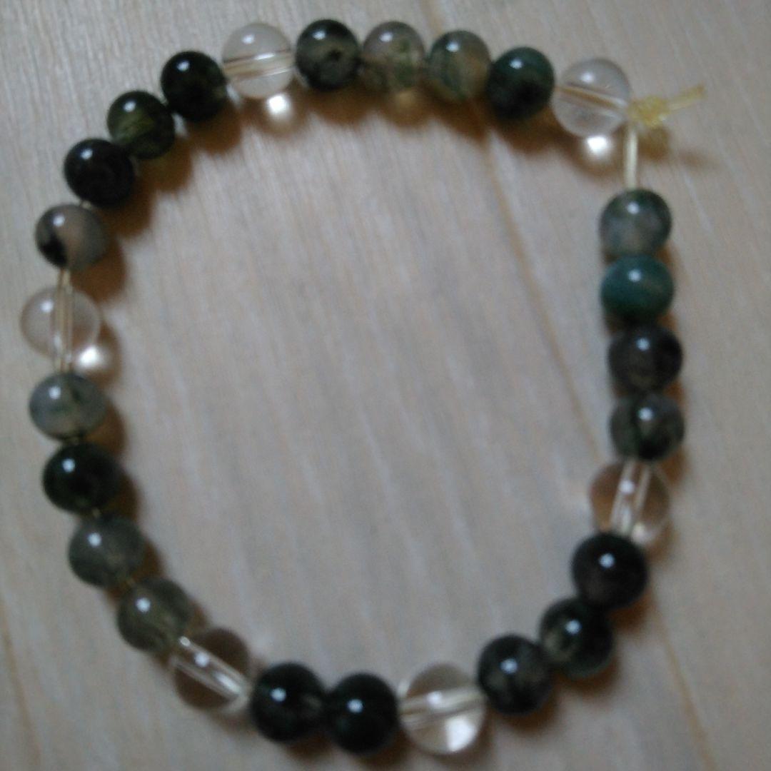 限定宝石グリーンと宝石クリスタルの宝石ブレスレット