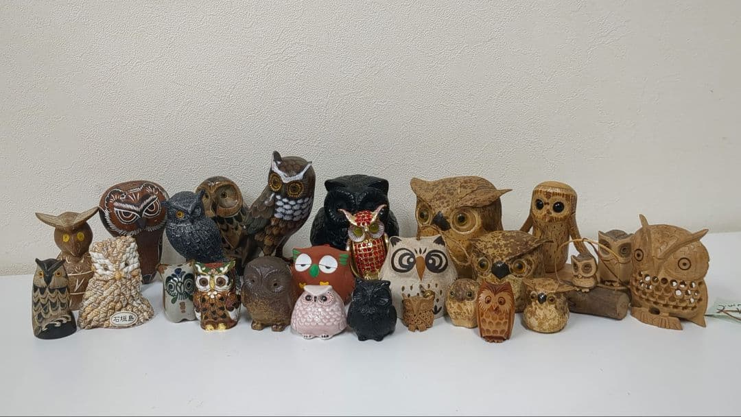 フクロウ置物セット