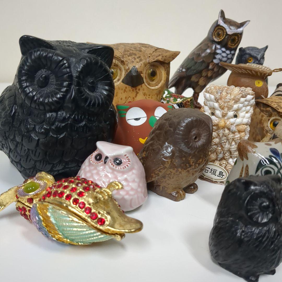 フクロウ置物セット