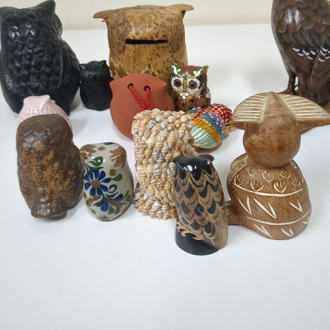 フクロウ置物セット