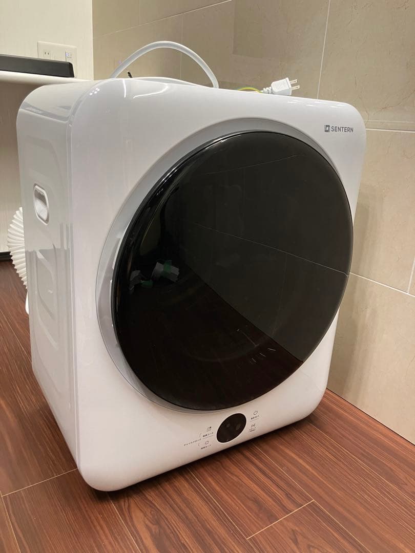 ホワイト 電気式乾燥機 円形ドア