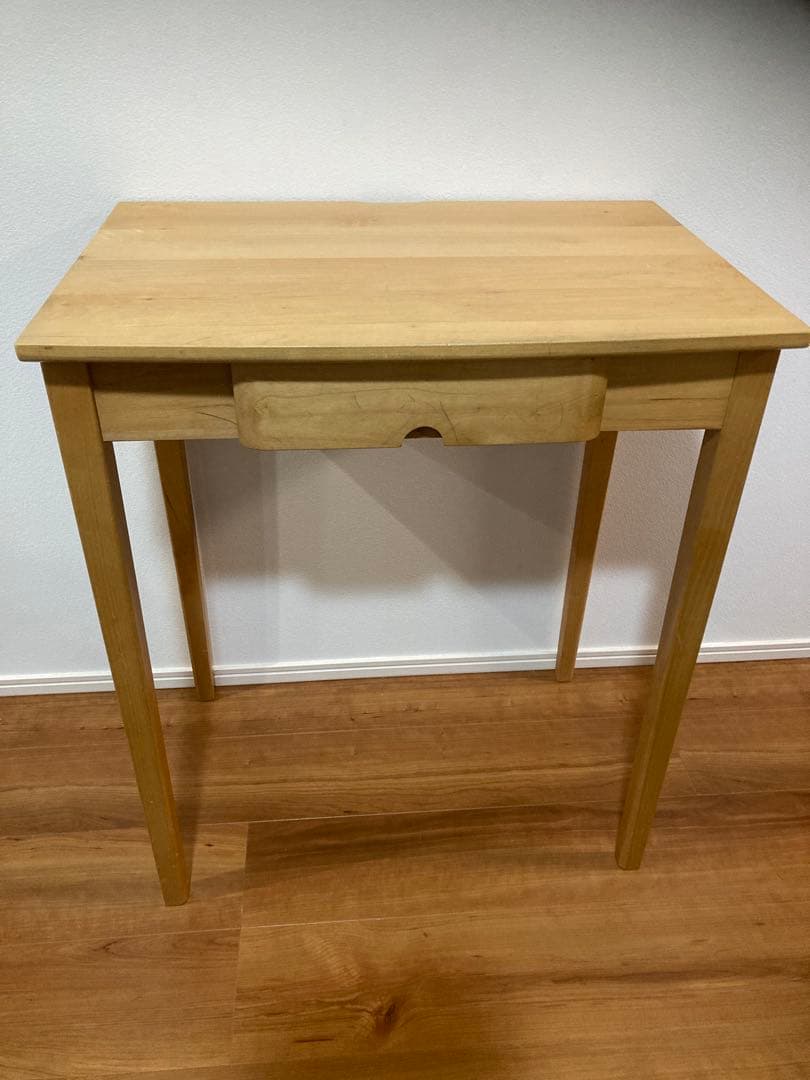 ナチュラルウッドテーブル 引き出し付き