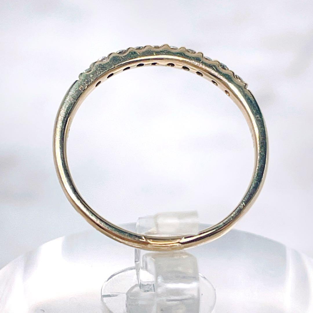 coco様::: K18 ダイヤ 0.10ct ハーフエタニティリング 5号