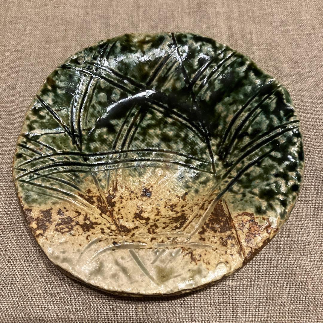 【未使用品】佐藤和次　皿　小皿　美濃焼　早蕨窯　織部焼　5枚　送料込み