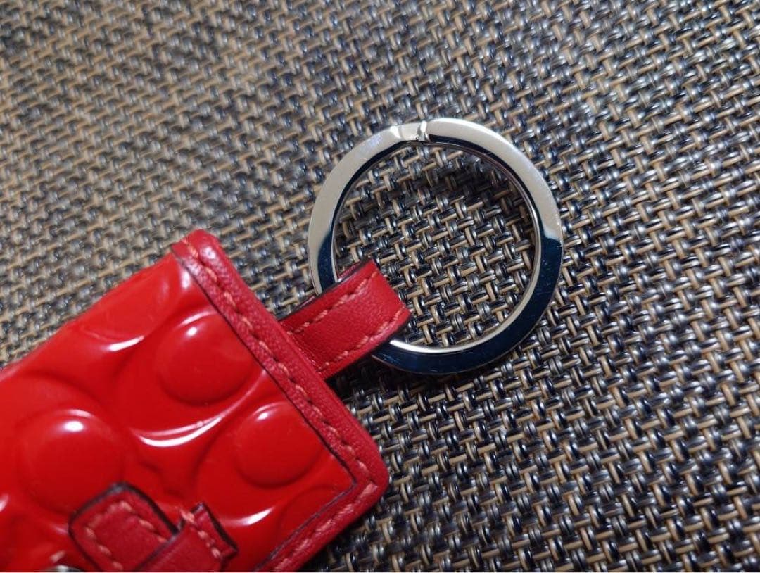 COACH コーチ 手帳 フォトフレーム キーリング チャーム エナメル ハート