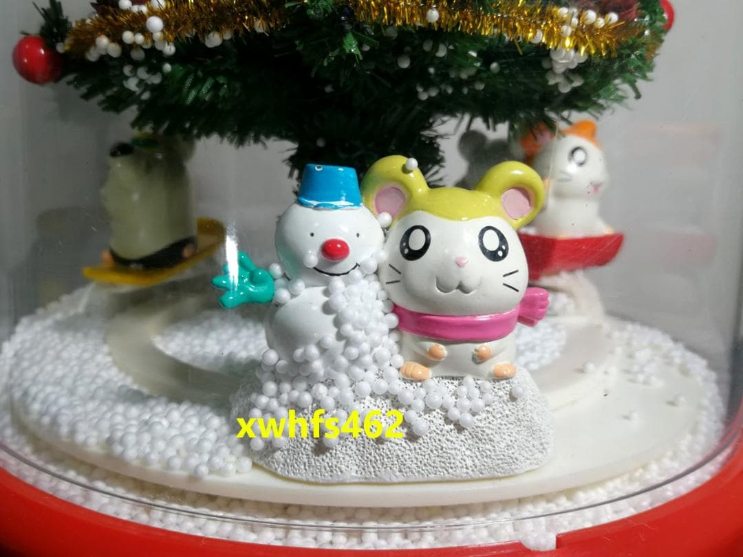 とっとこハム太郎 雪ふるツリー ハムたちが回転 クリスマスツリー スノードーム