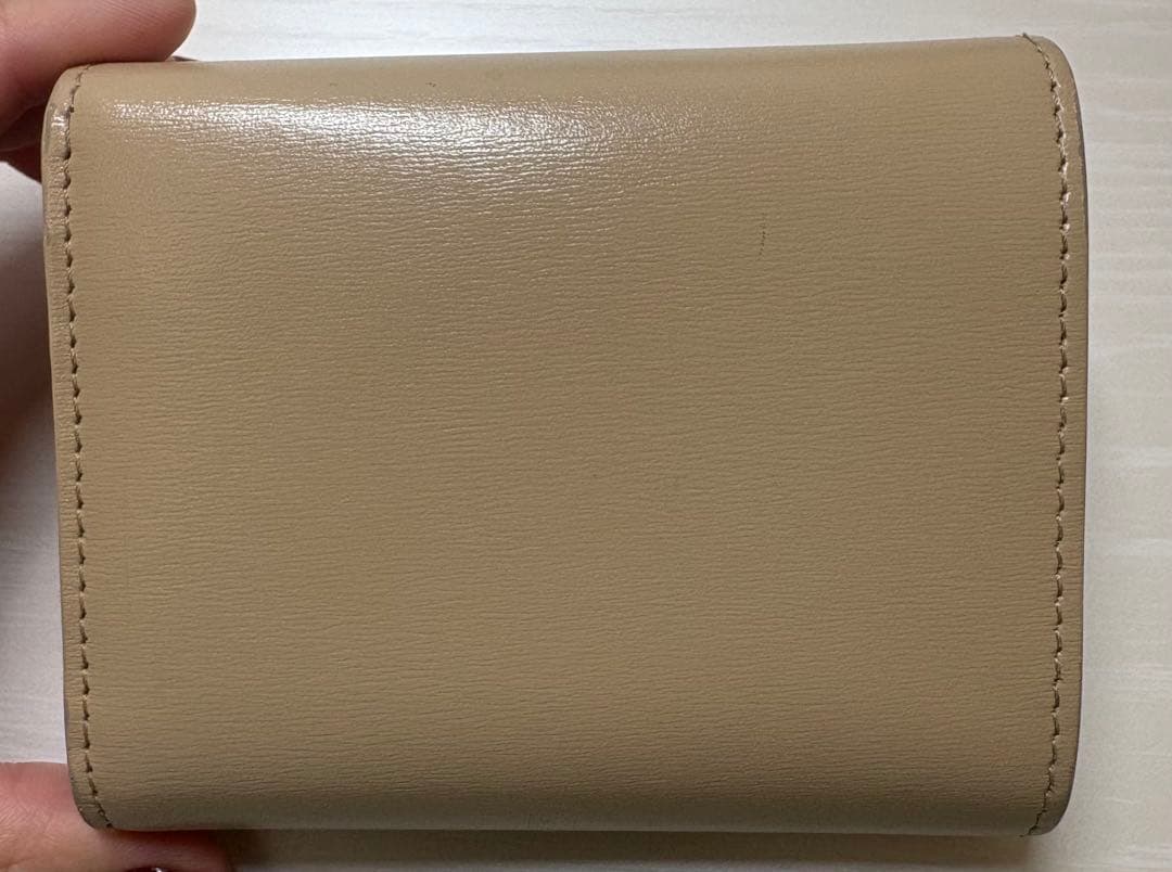 【値下げしました】CELINE セリーヌ 二つ折り財布 ベージュ サファリ