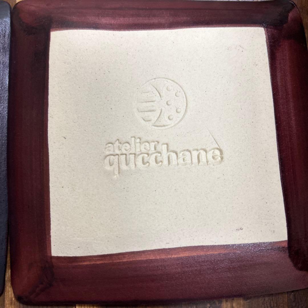 沖縄　やちむん　アトリエクッチャネ　作家　ヤギ　角皿　２枚セット