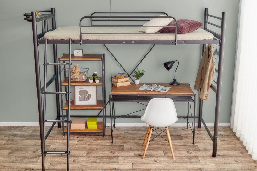 《新品・送料無料》【シングル】 Pionnier ロフトパイプベッド