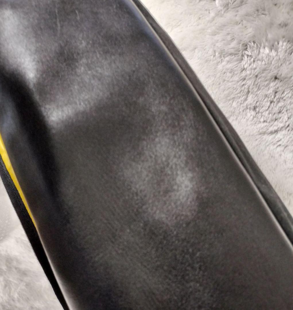 シュプリーム メッセンジャーバッグ ナイロン レザー 黒 黄色