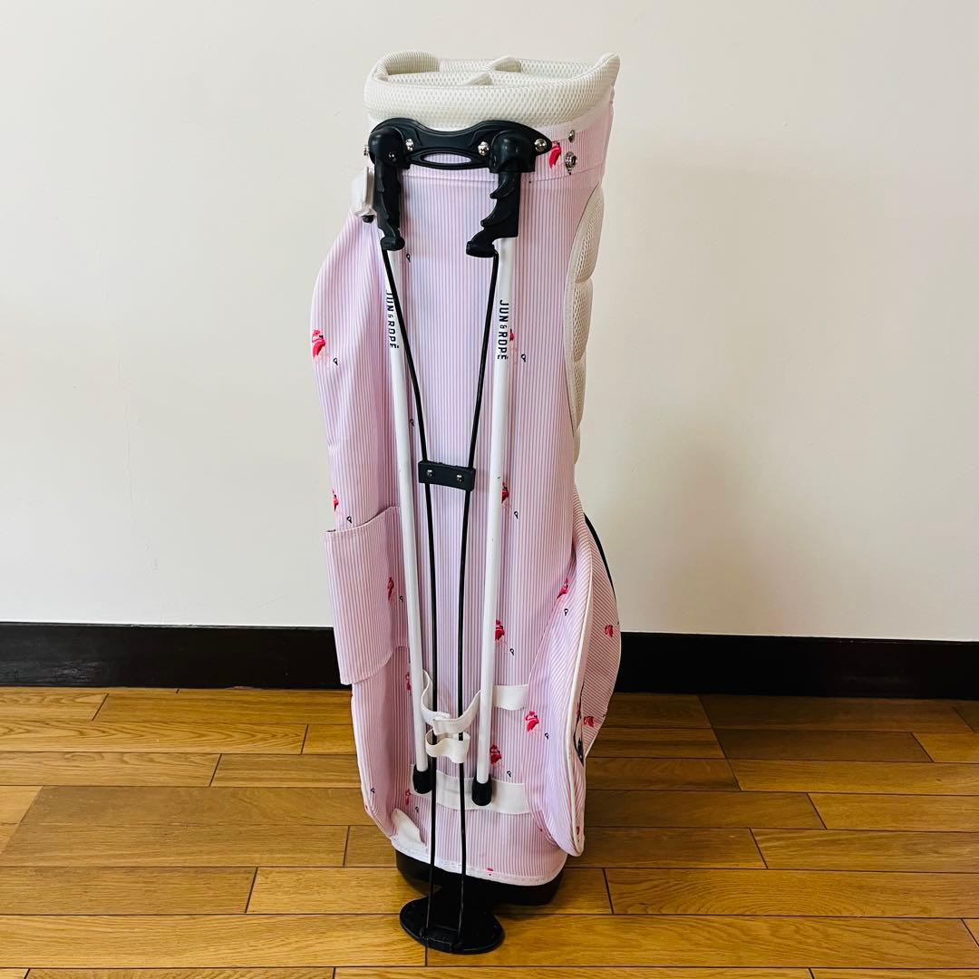 希少　JUN&ROPE ジュンアンドロペ フラミンゴ柄 スタンド キャディバッグ