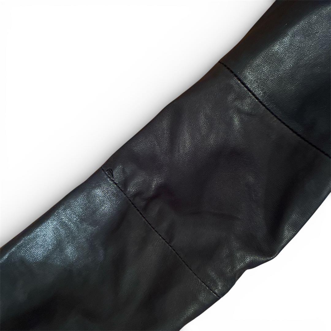 ジャケット・アウター archive leather hoodie y2k 00s ekam lgb