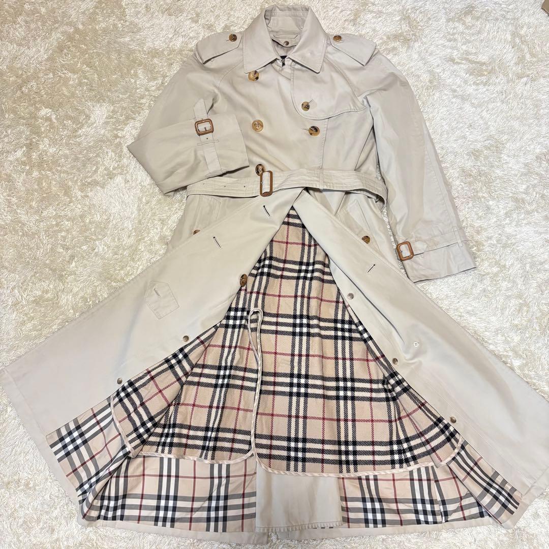 バーバリーロンドン トレンチコート ノバチェック ライナー ベルト M ベージュ