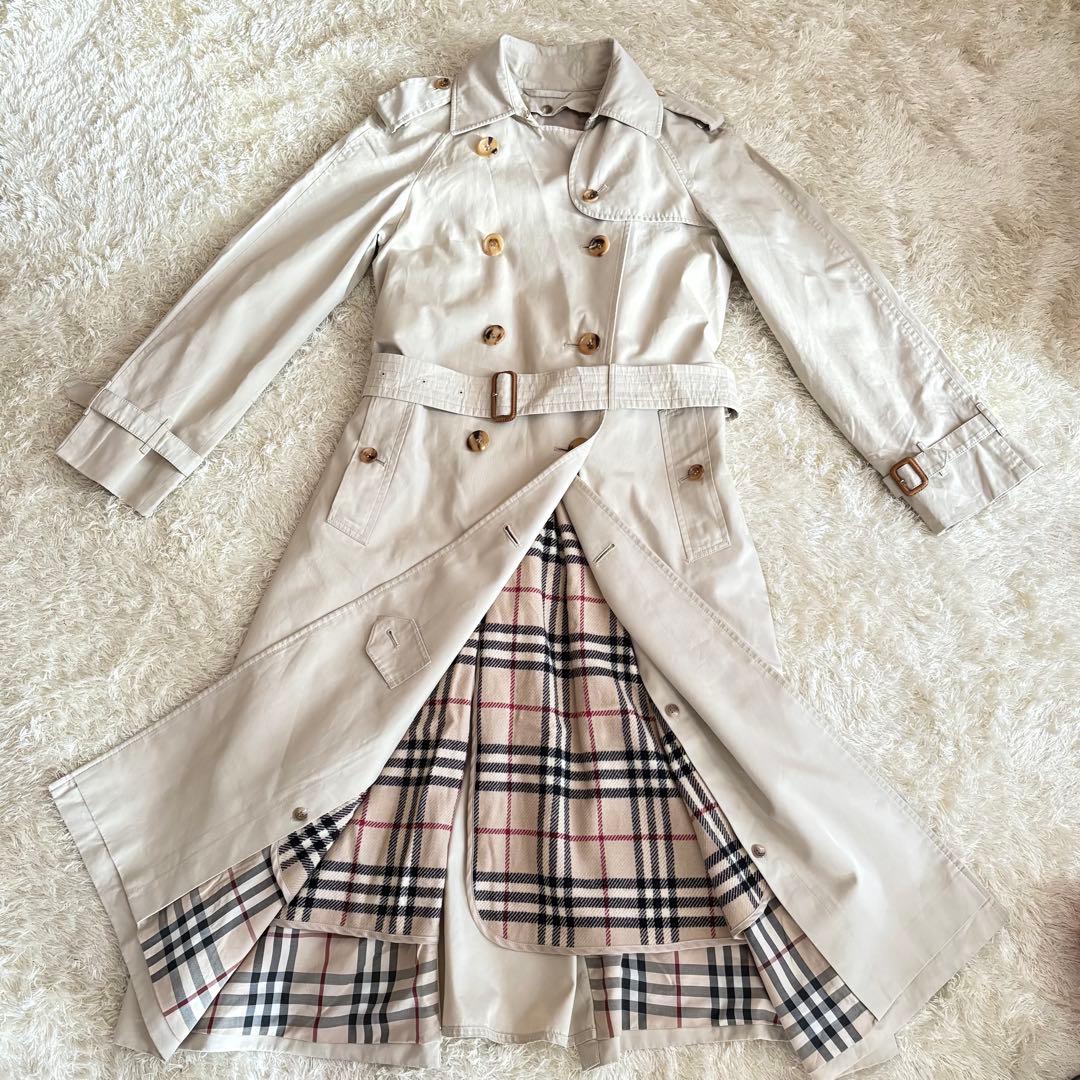バーバリーロンドン トレンチコート ノバチェック ライナー ベルト M ベージュ